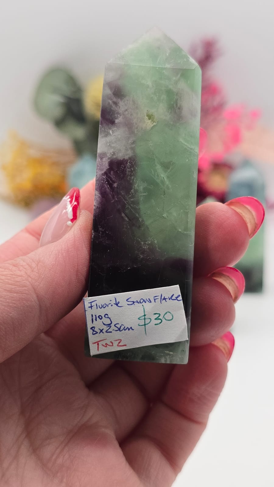 Snowflake Fluorite Tower