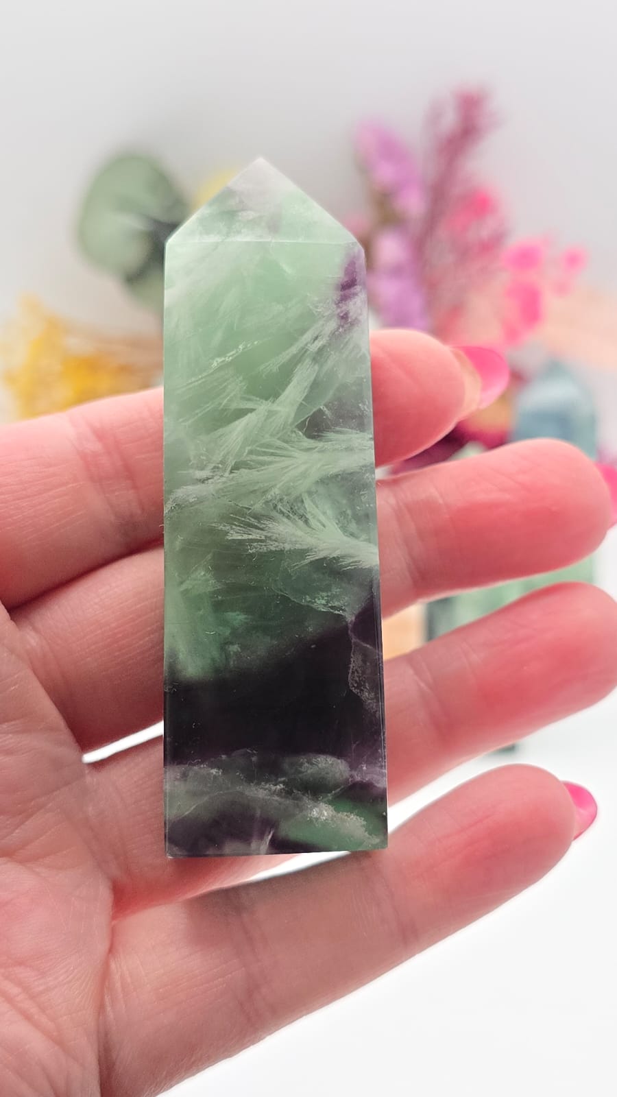 Snowflake Fluorite Tower