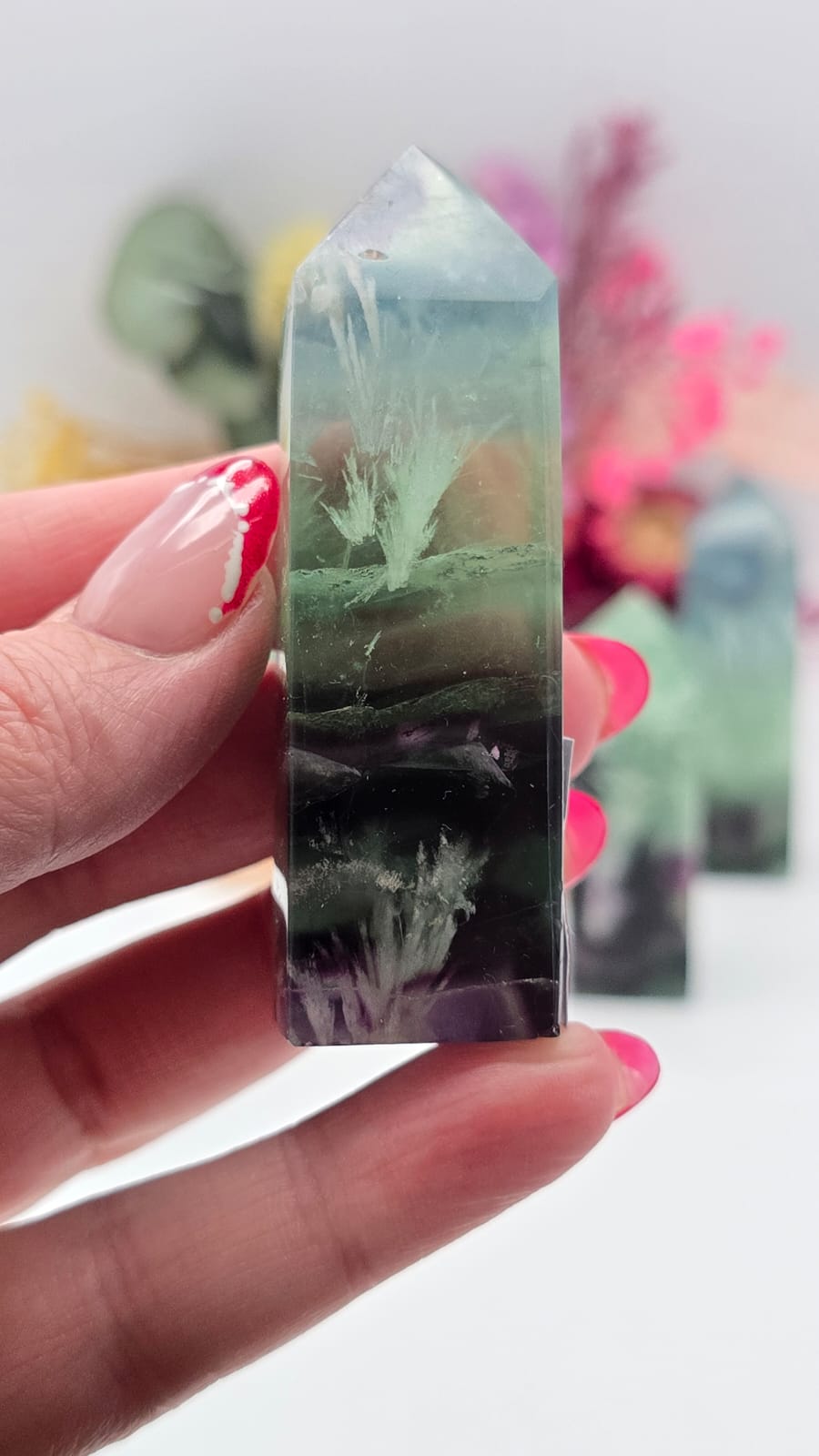 Snowflake Fluorite Tower