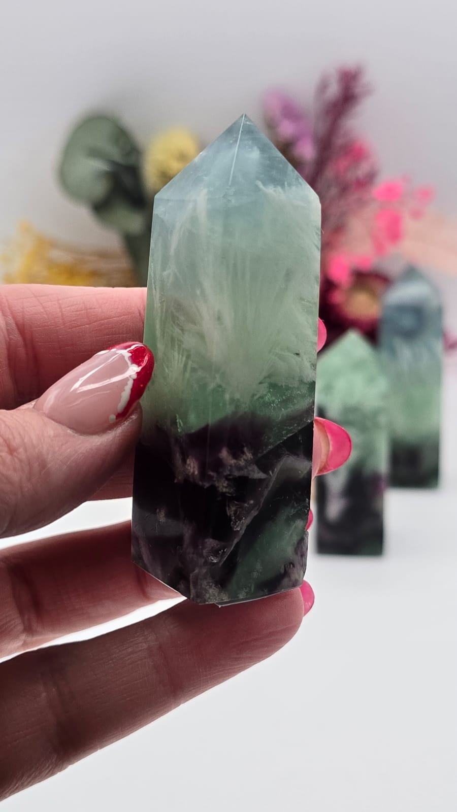 Snowflake Fluorite Tower