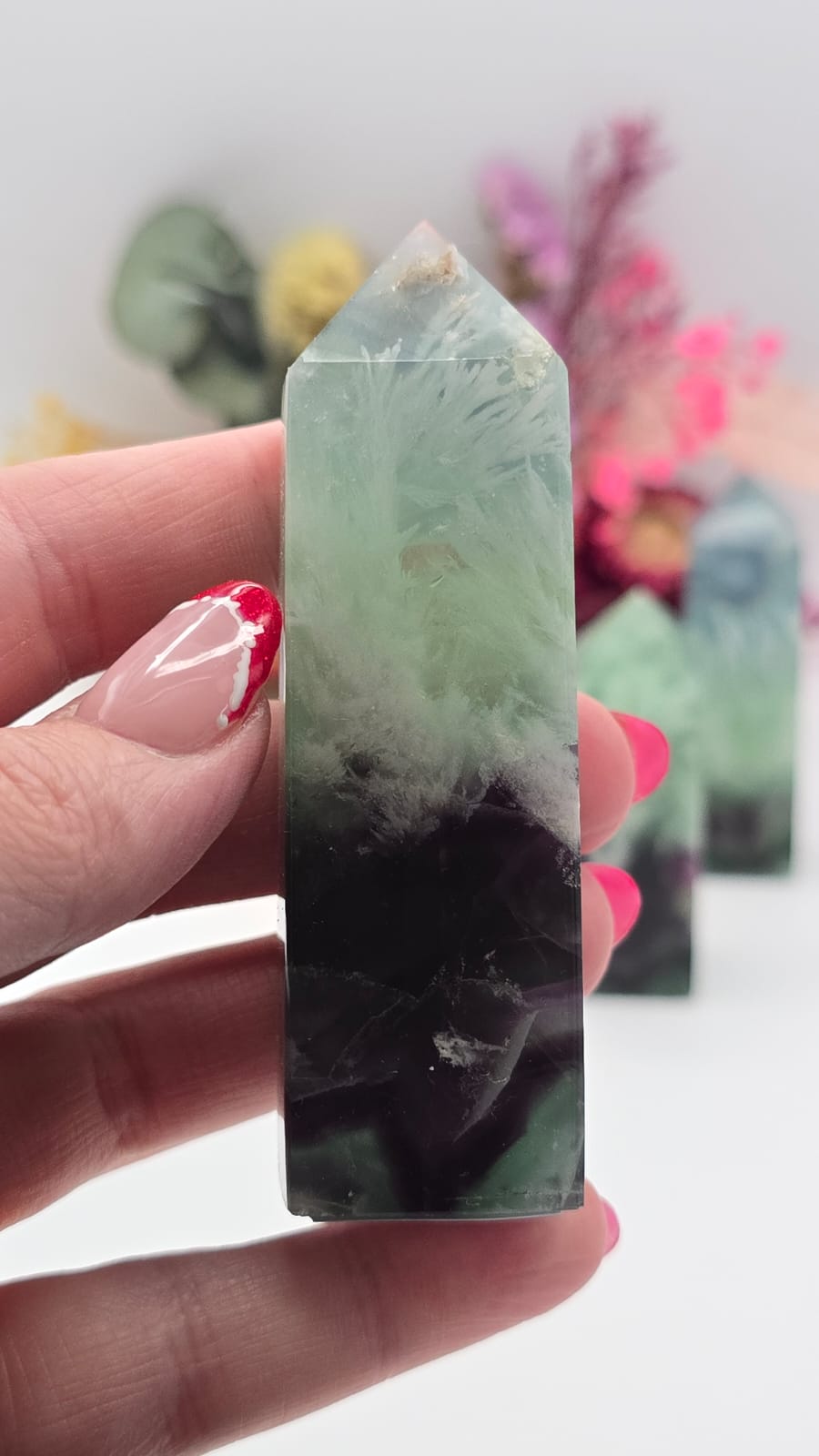 Snowflake Fluorite Tower