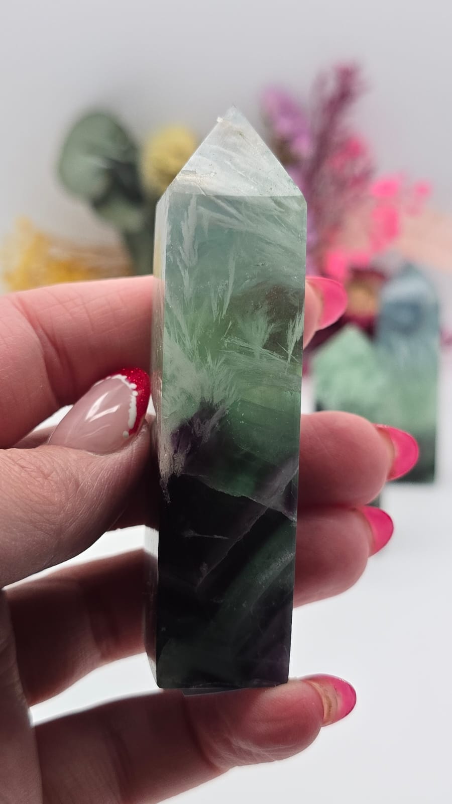 Snowflake Fluorite Tower