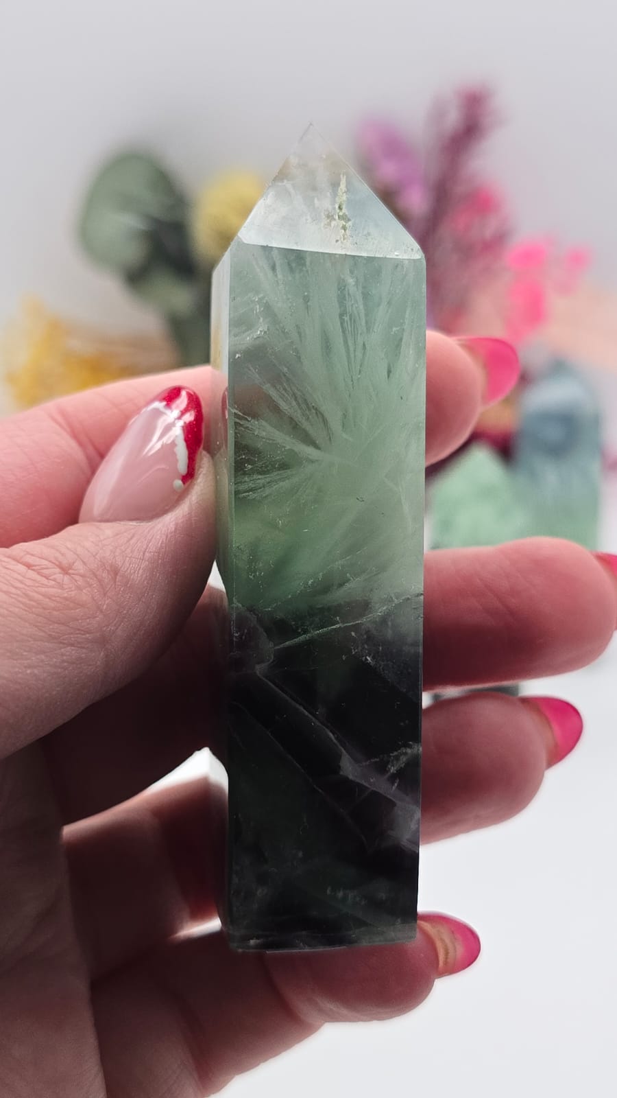 Snowflake Fluorite Tower