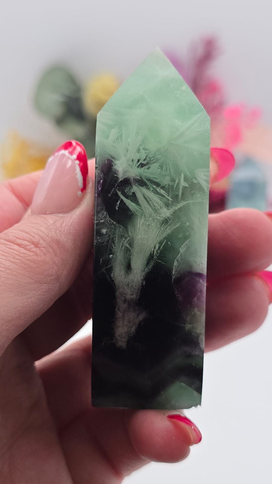 Snowflake Fluorite Tower