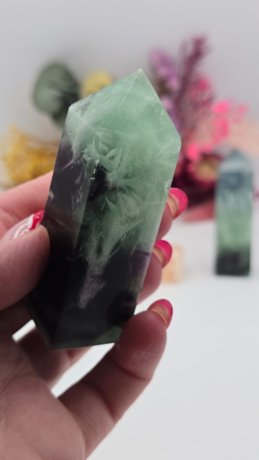 Snowflake Fluorite Tower