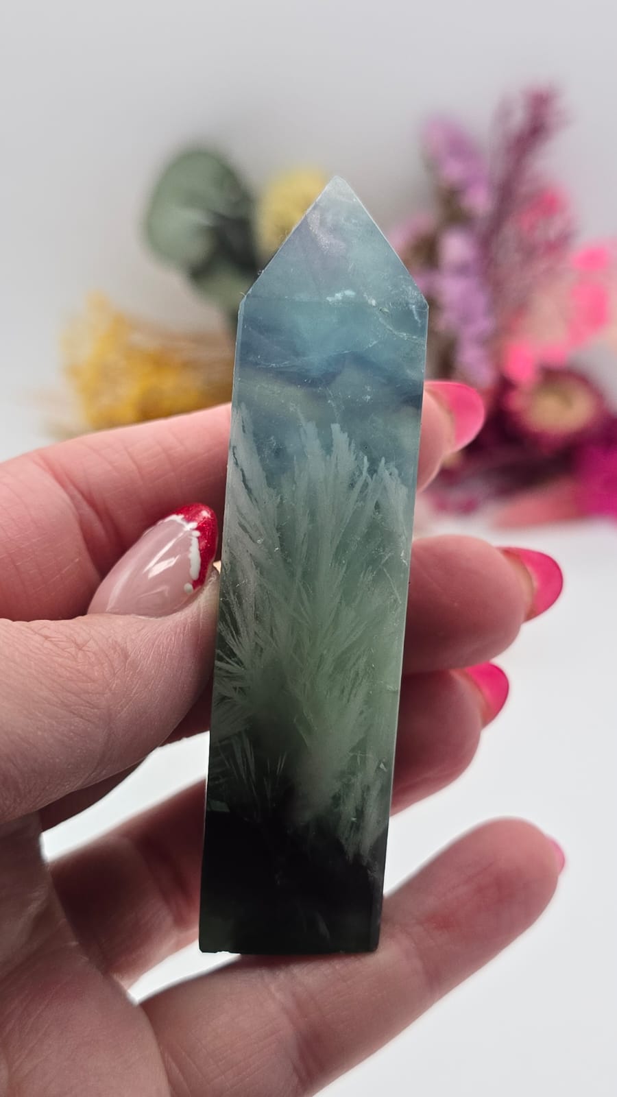 Snowflake Fluorite Tower