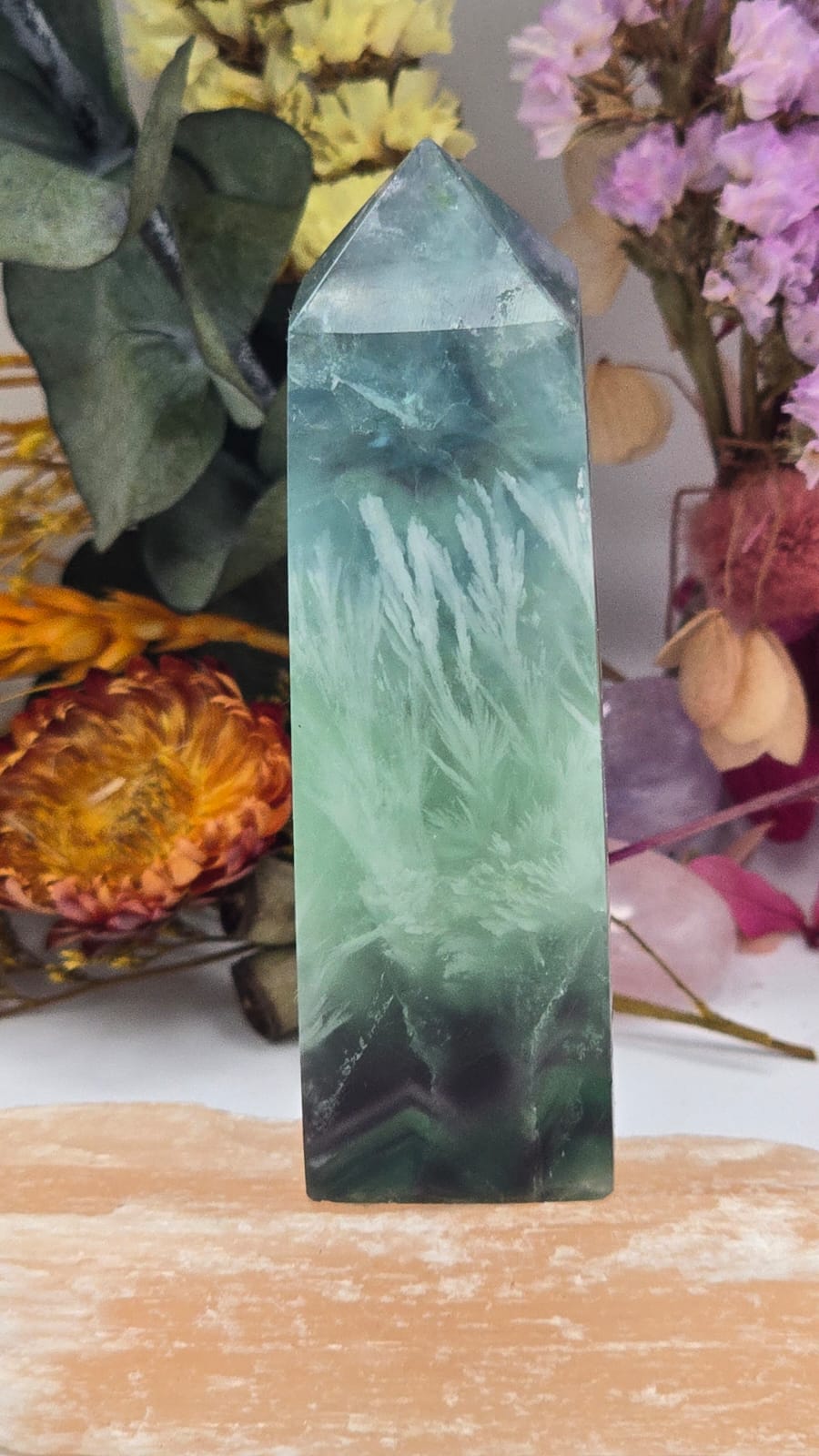 Snowflake Fluorite Tower