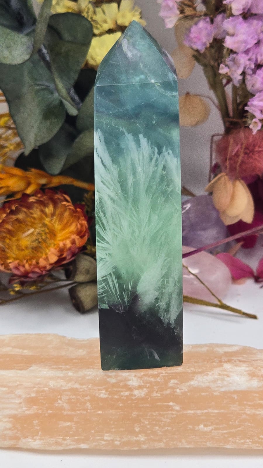 Snowflake Fluorite Tower