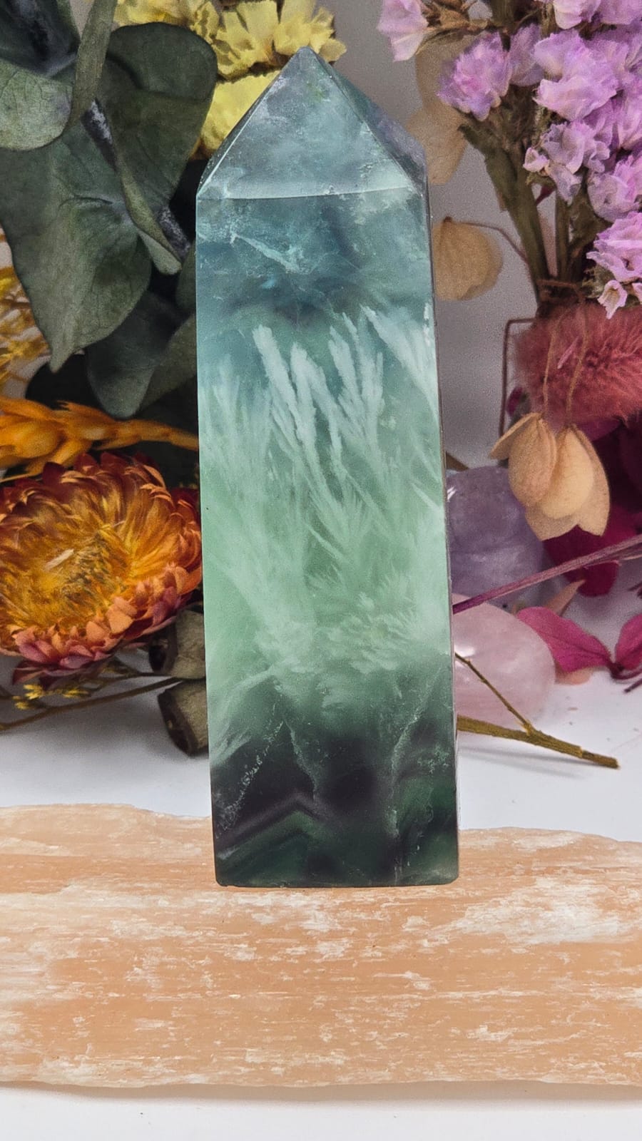 Snowflake Fluorite Tower