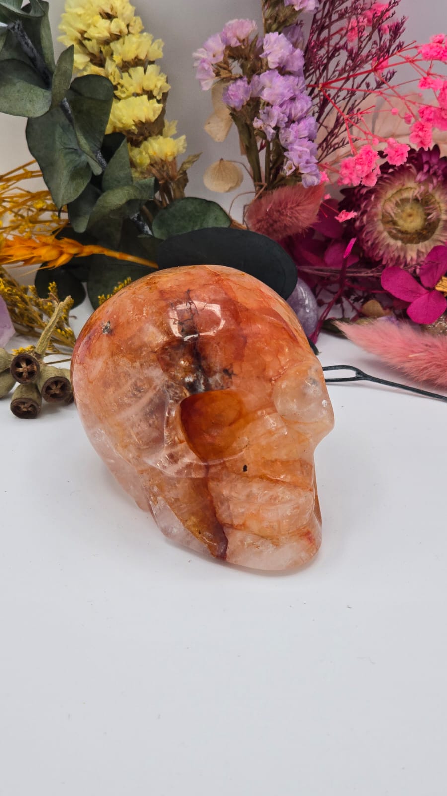 Fire Quartz Skull