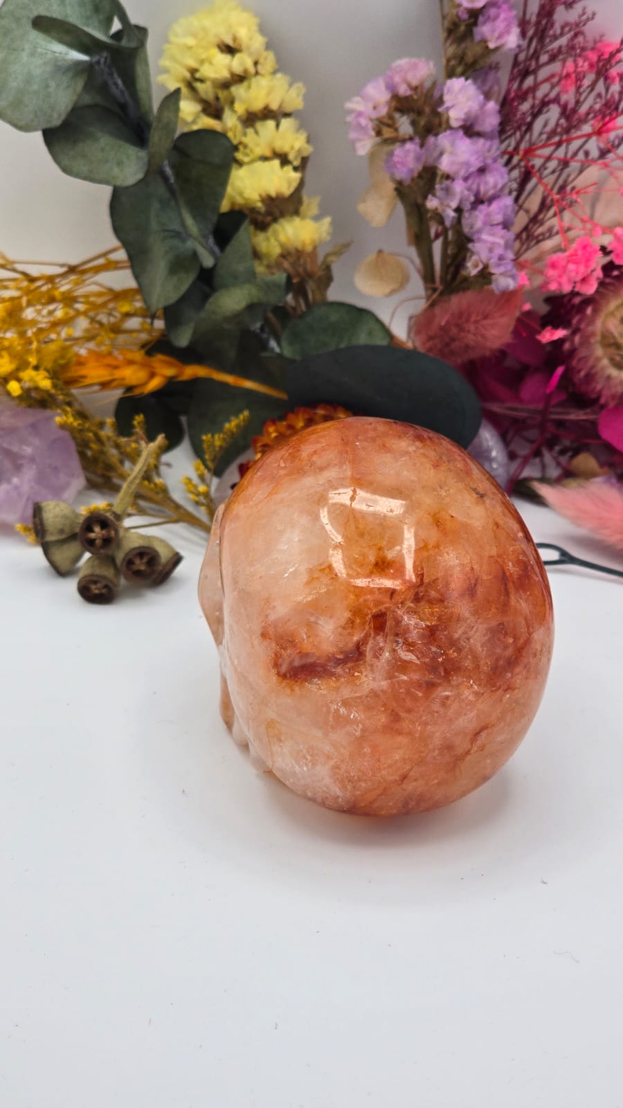 Fire Quartz Skull