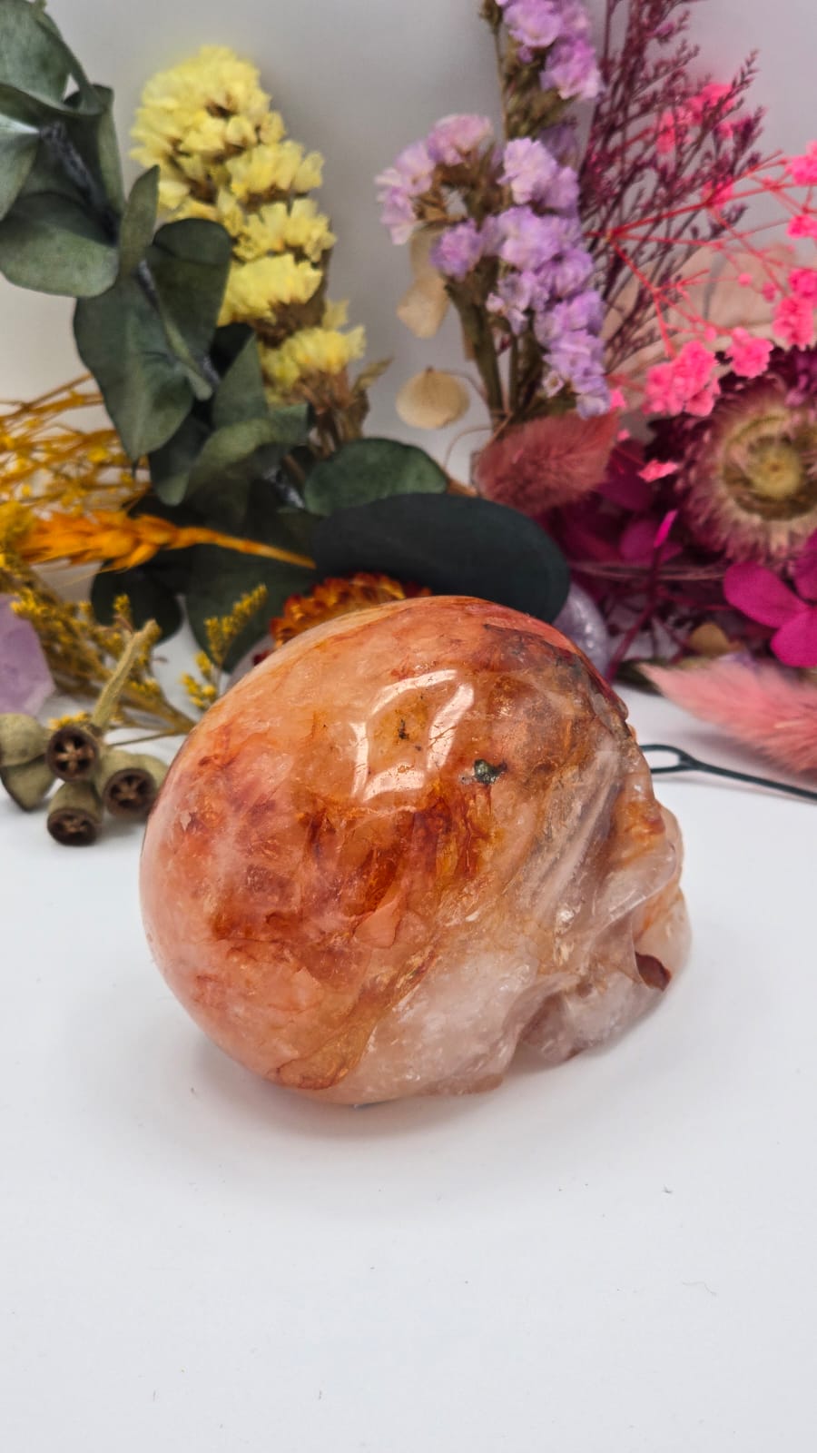 Fire Quartz Skull