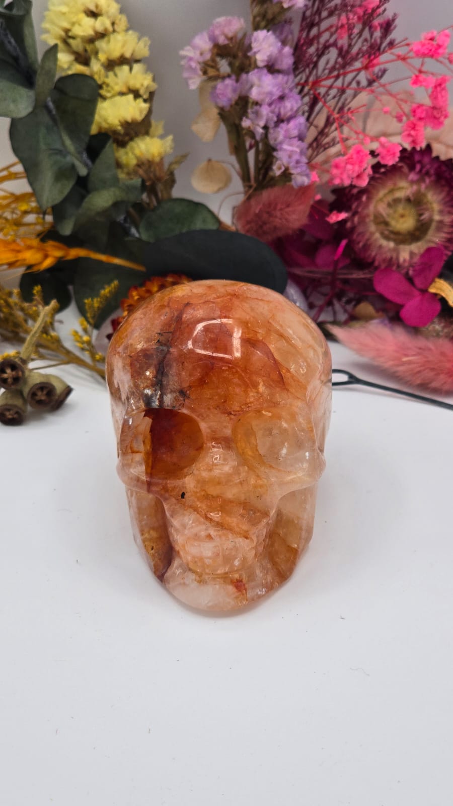 Fire Quartz Skull