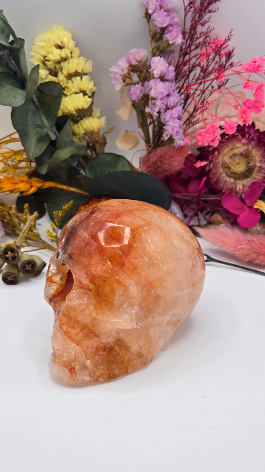 Fire Quartz Skull