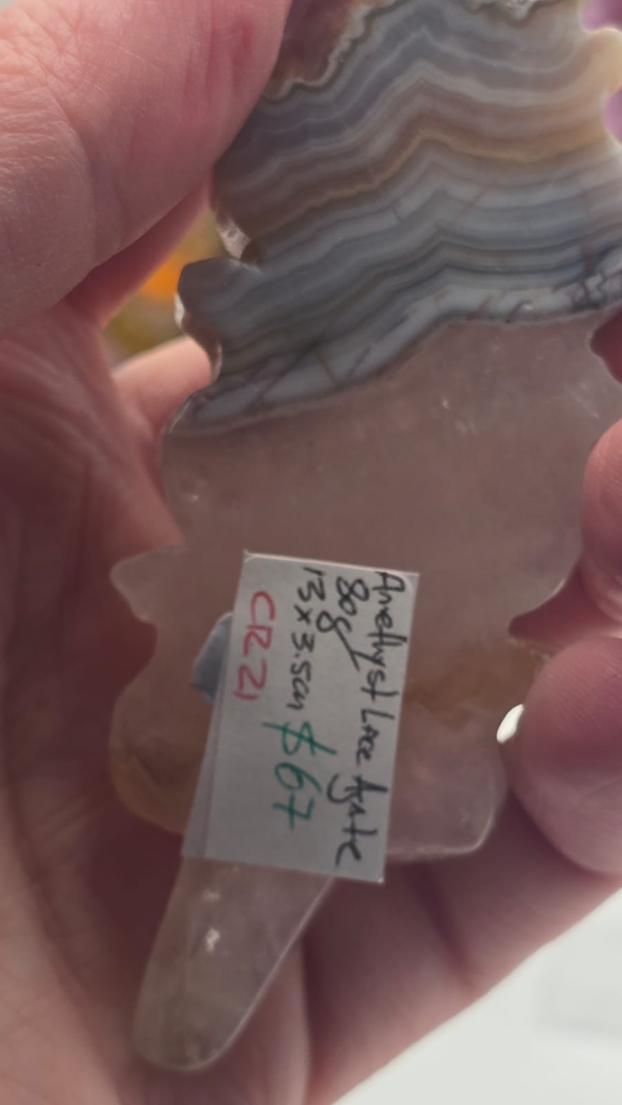 Amethyst Lace Agate Feather