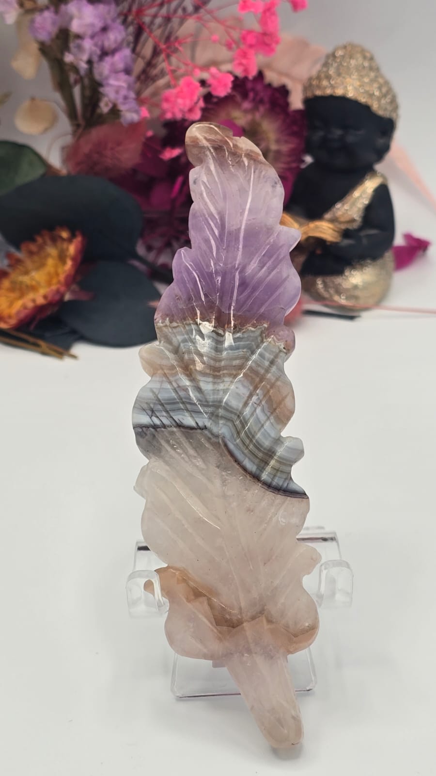 Amethyst Lace Agate Feather