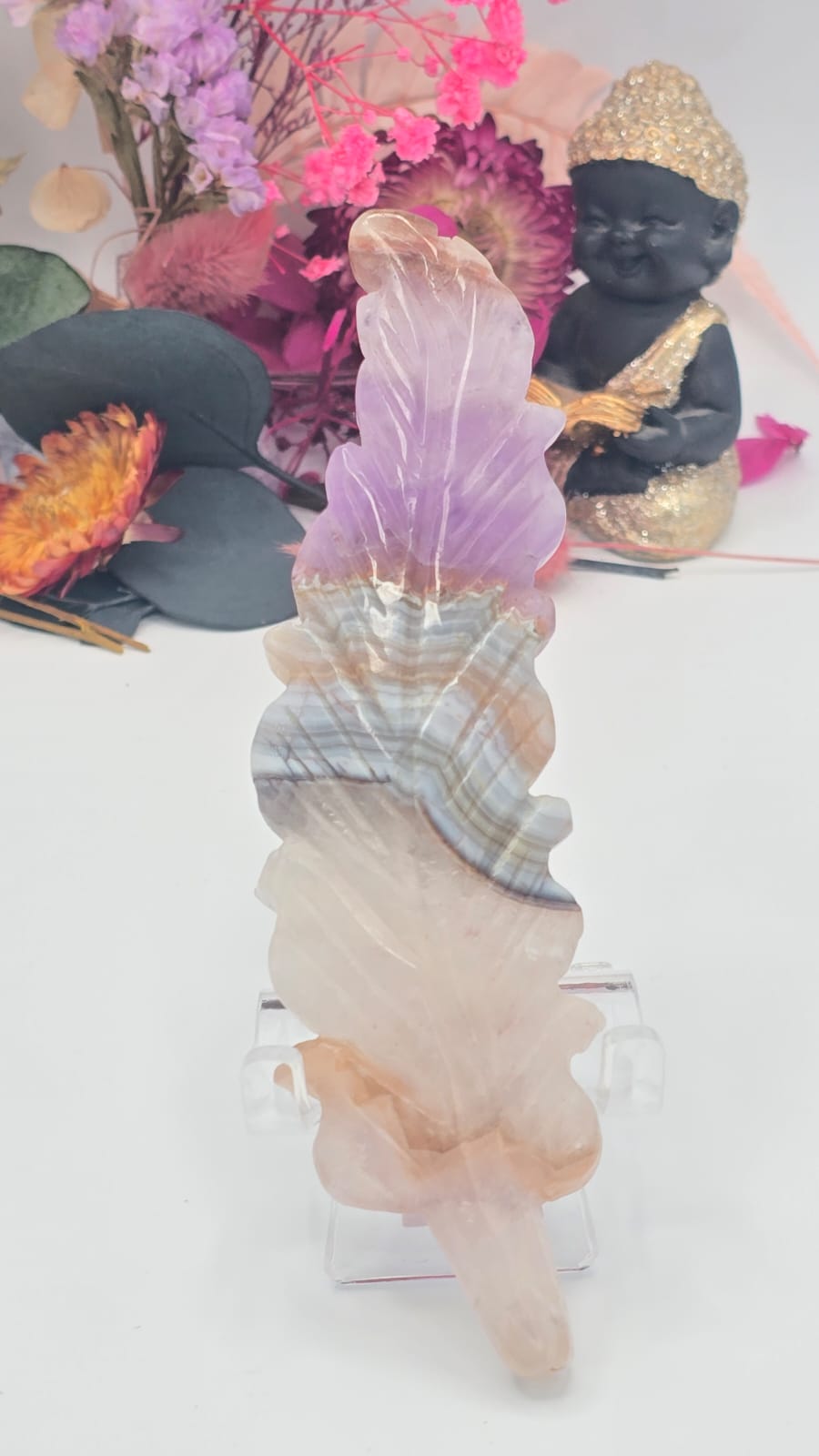 Amethyst Lace Agate Feather