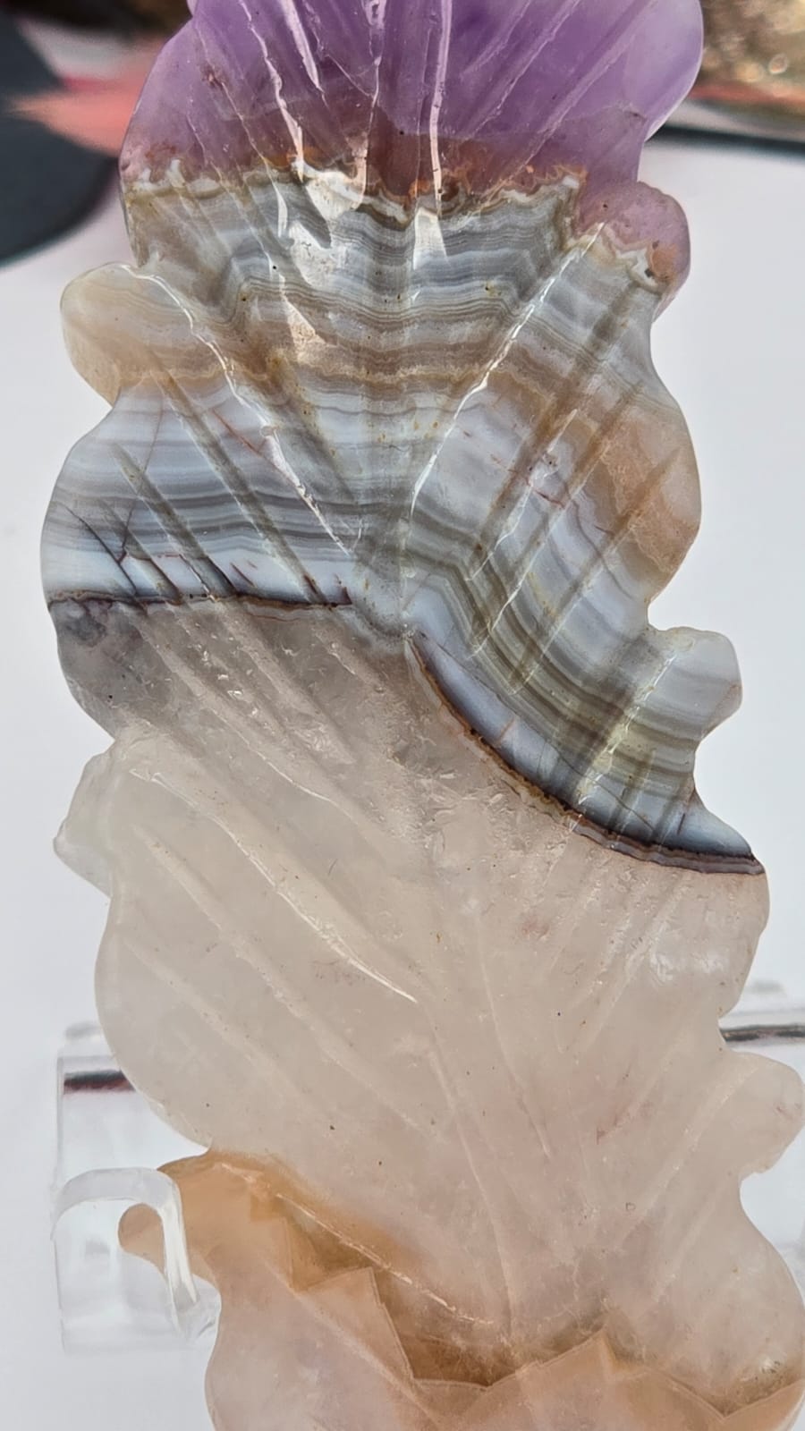 Amethyst Lace Agate Feather