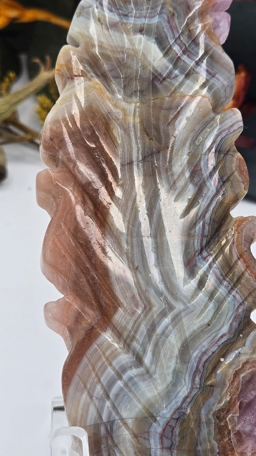 Amethyst Lace Agate Feather