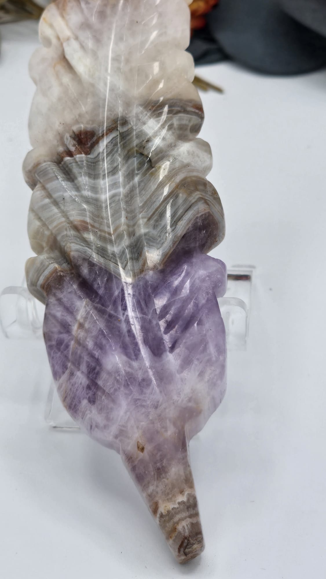 Amethyst Lace Agate Feather