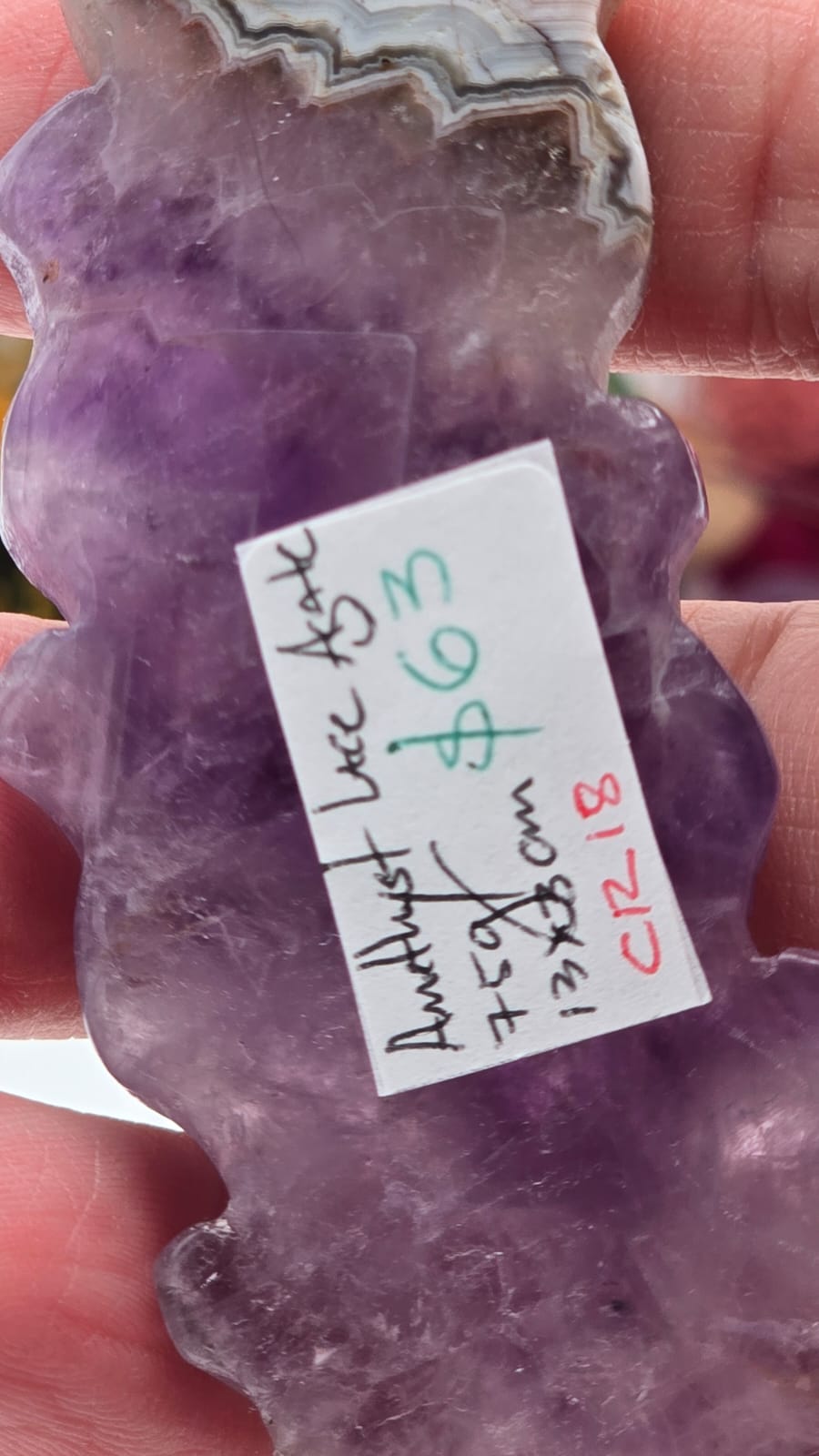 Amethyst Lace Agate Feather