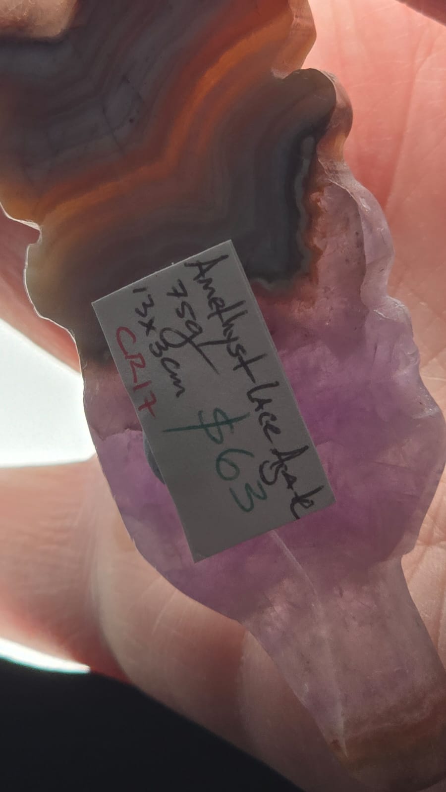 Amethyst Lace Agate Feather