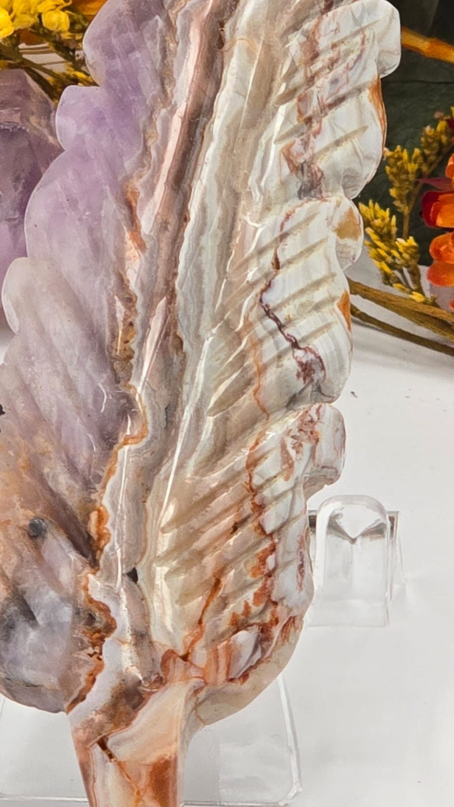 Amethyst Lace Agate Feather