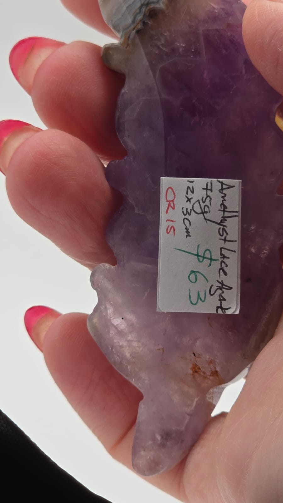 Amethyst Lace Agate Feather