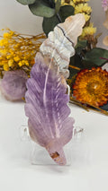 Amethyst Lace Agate Feather