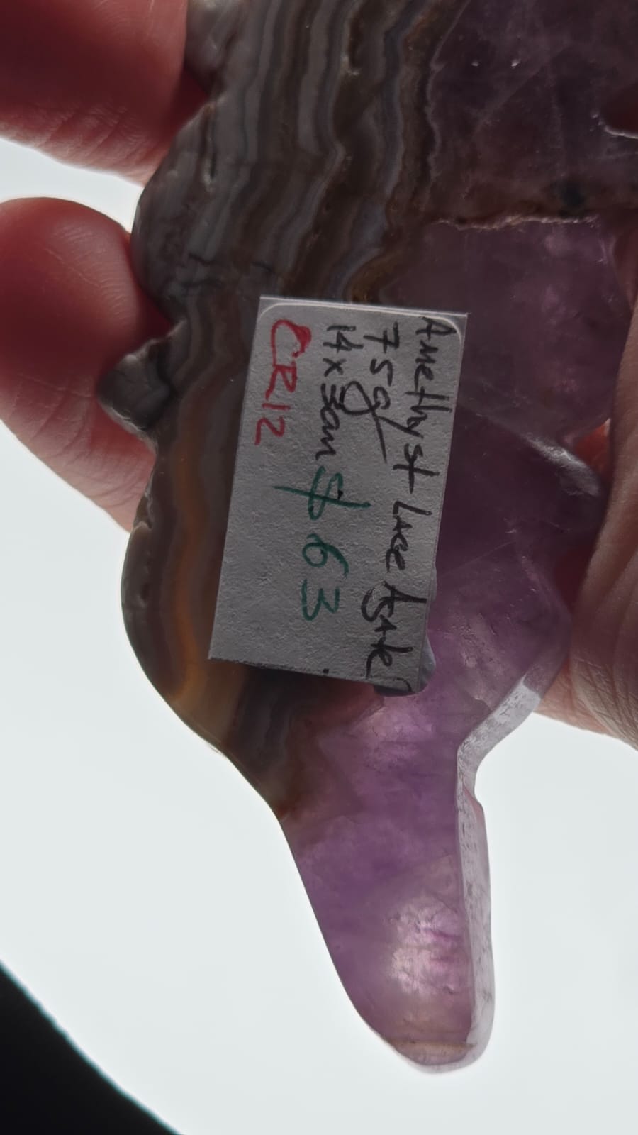 Amethyst Lace Agate Feather