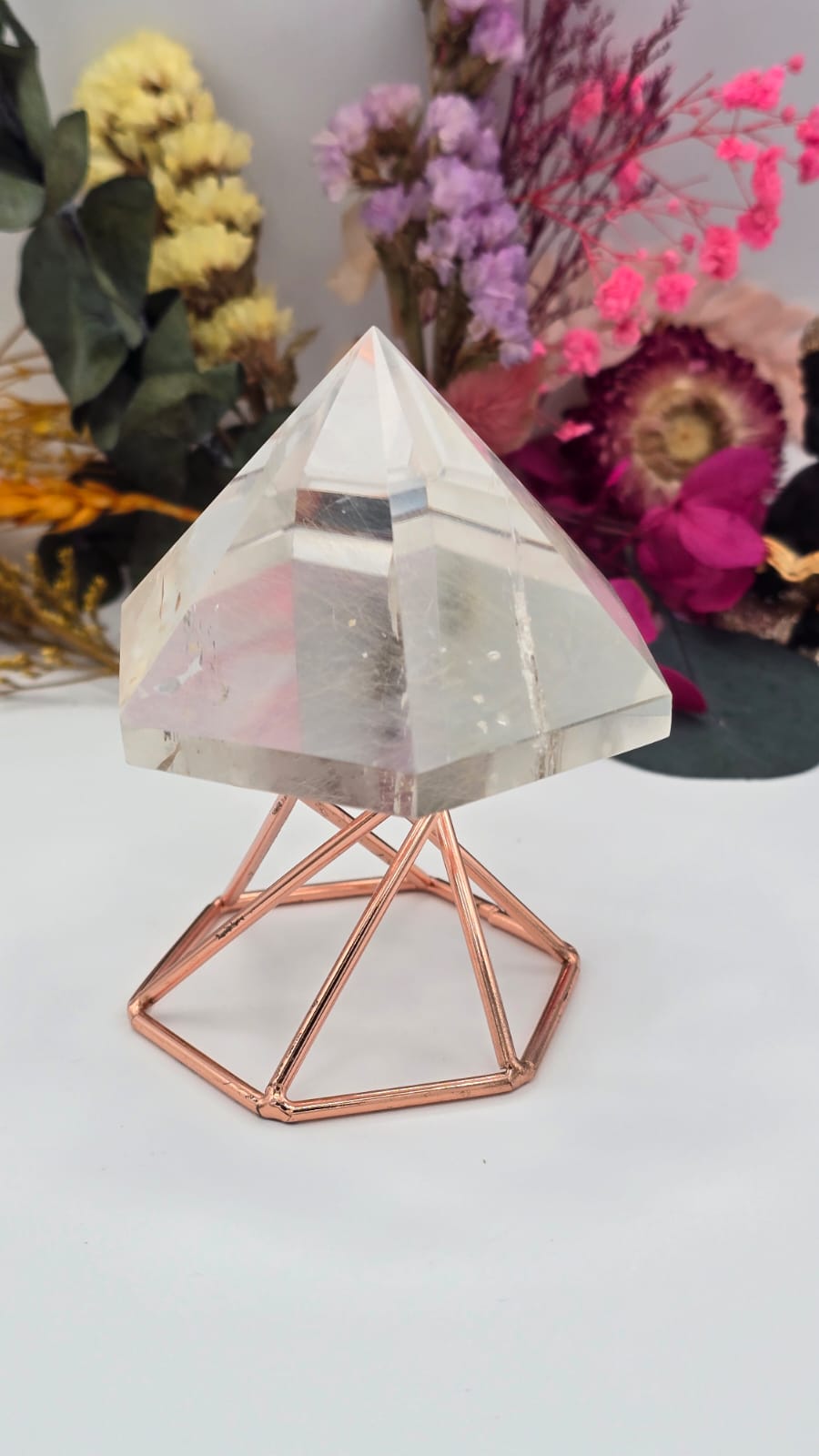 Clear Quartz with Rutile Pyramid