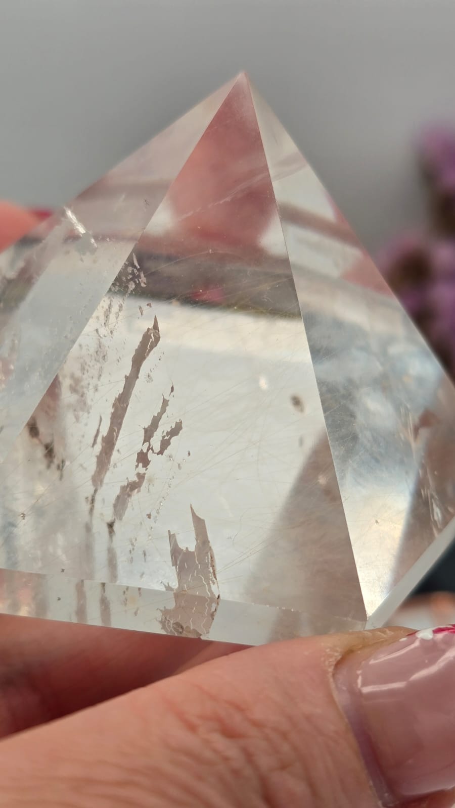 Clear Quartz with Rutile Pyramid