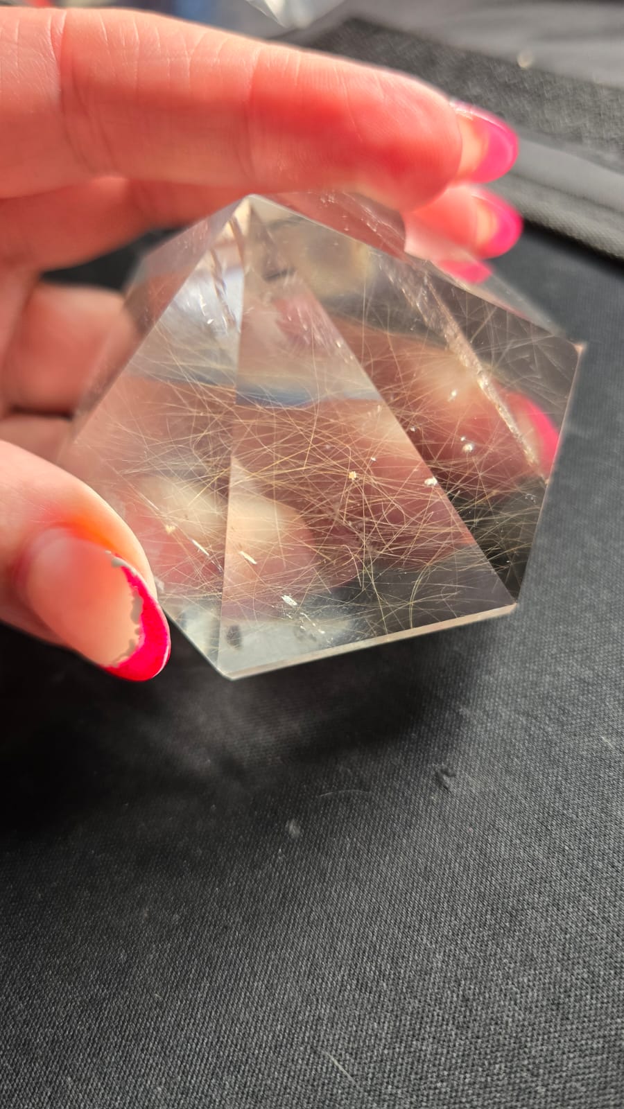 Clear Quartz with Rutile Pyramid