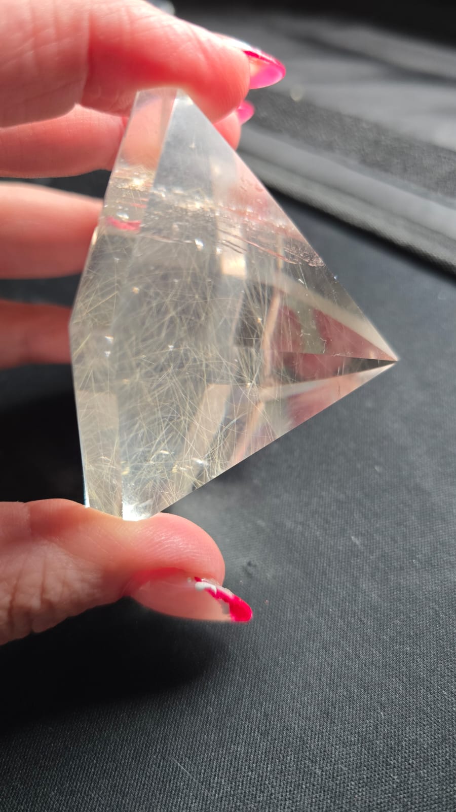 Clear Quartz with Rutile Pyramid
