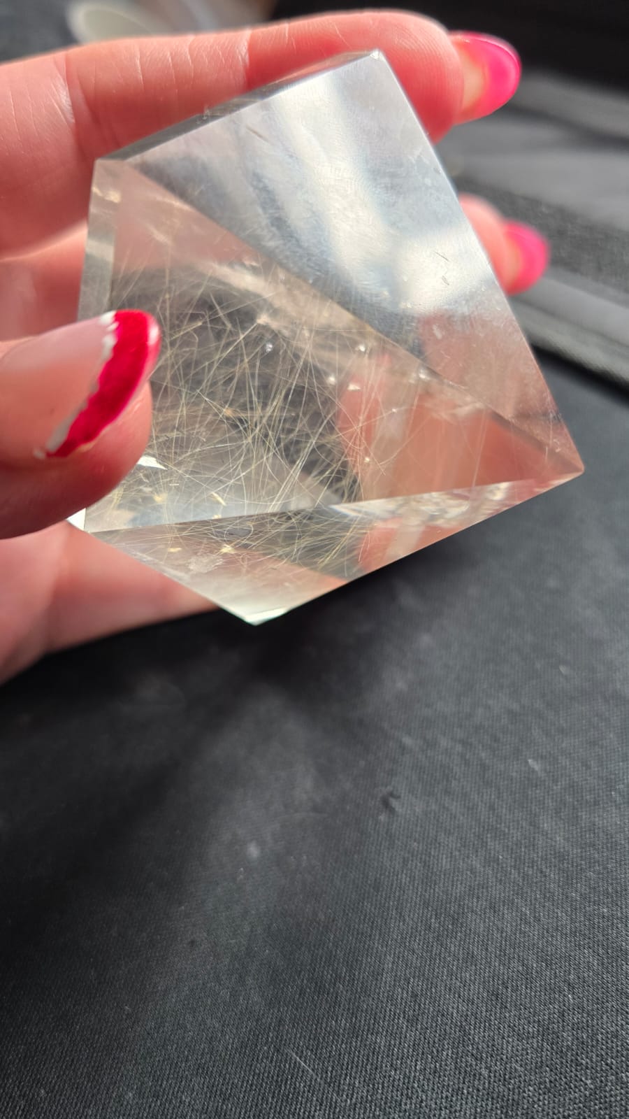 Clear Quartz with Rutile Pyramid