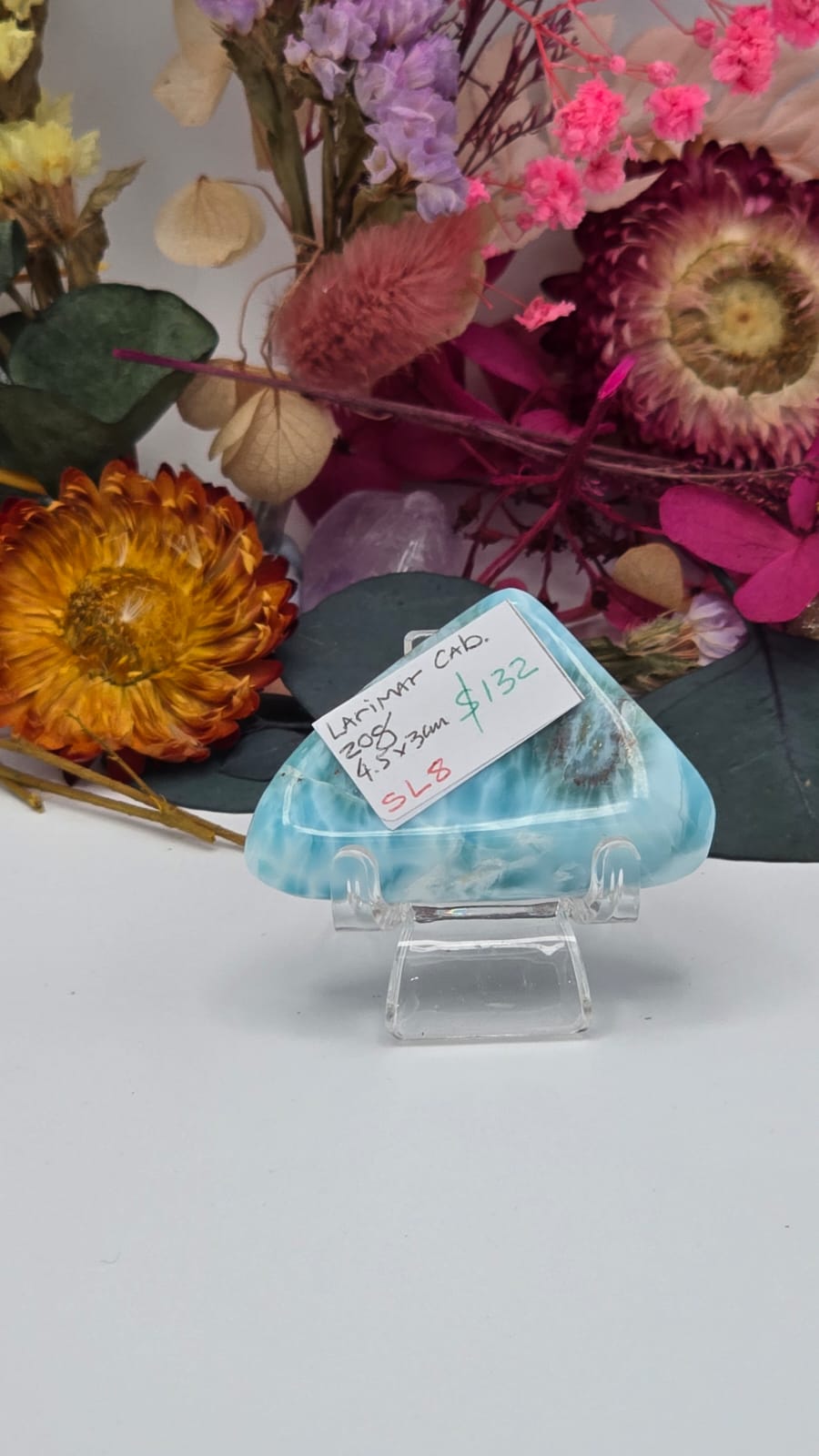 Larimar Cabochon Slice