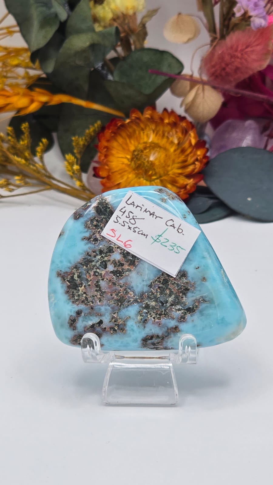 Larimar Cabochon Slice