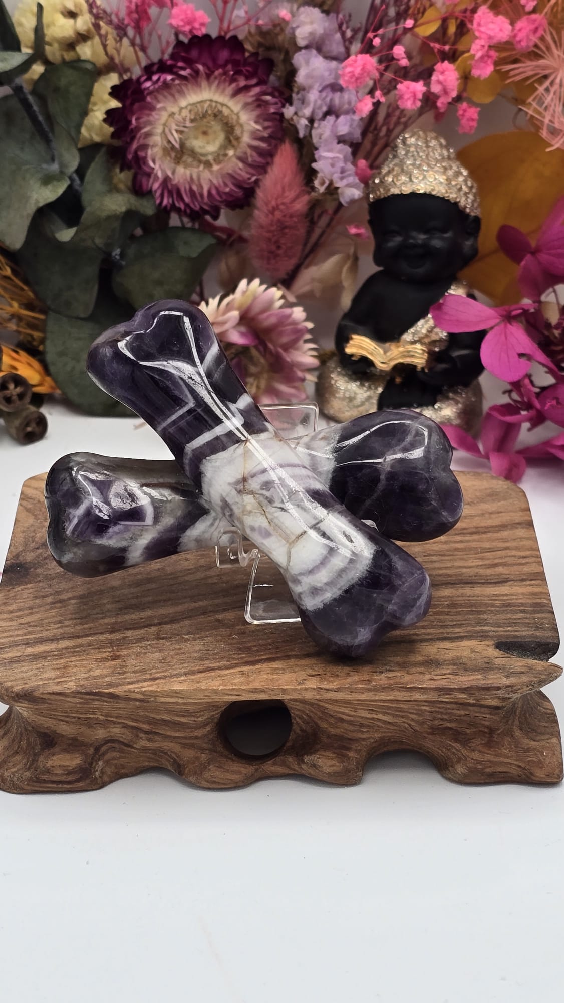 Chevron Amethyst Bones