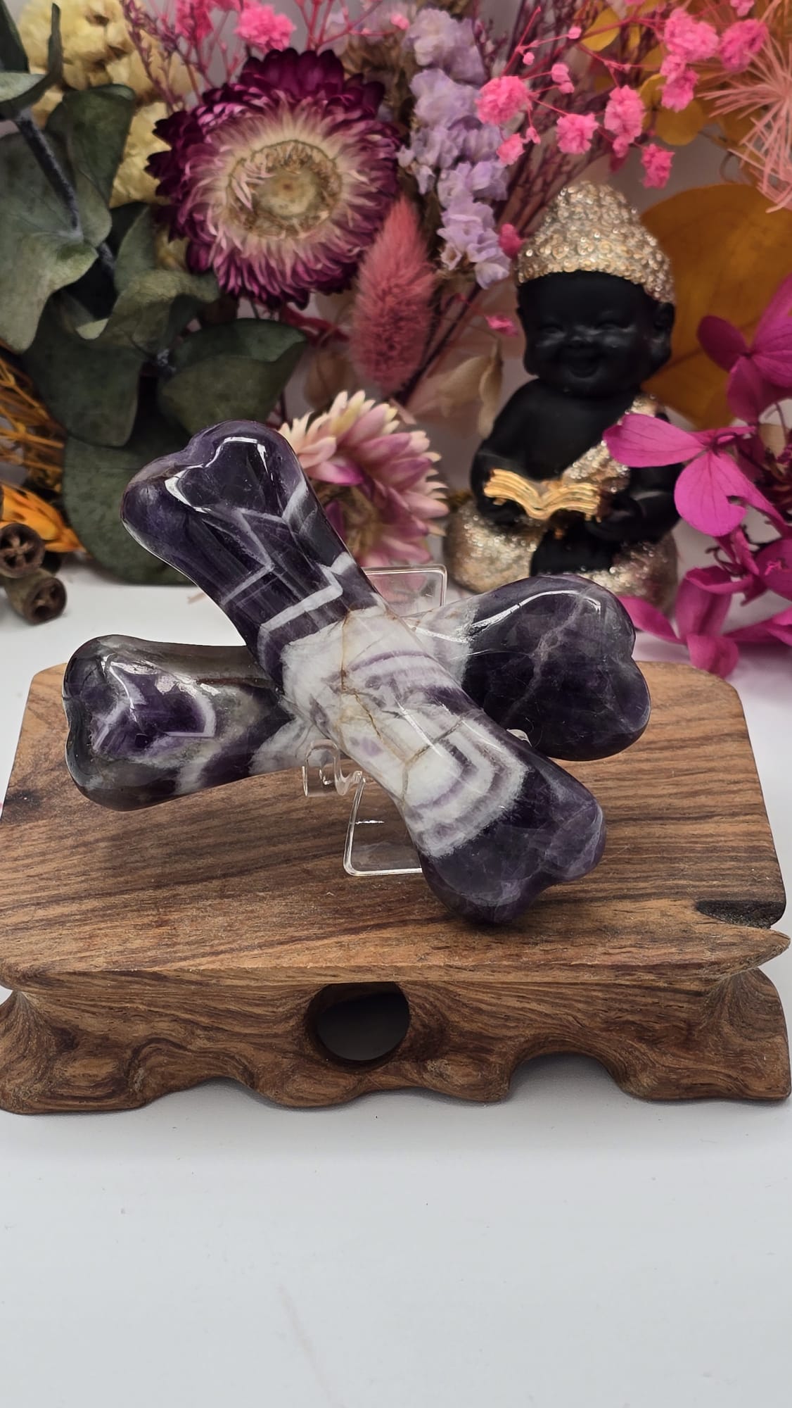 Chevron Amethyst Bones