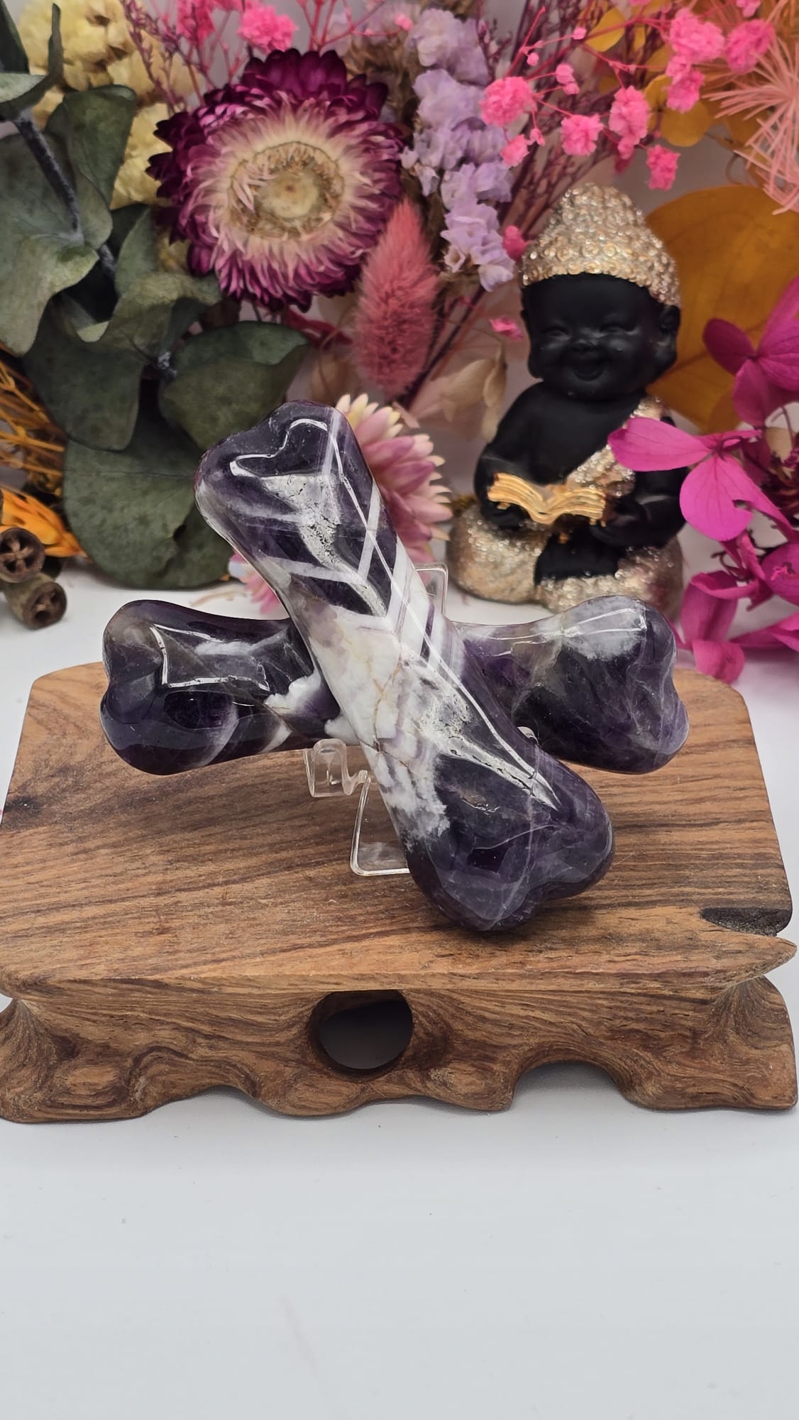 Chevron Amethyst Bones