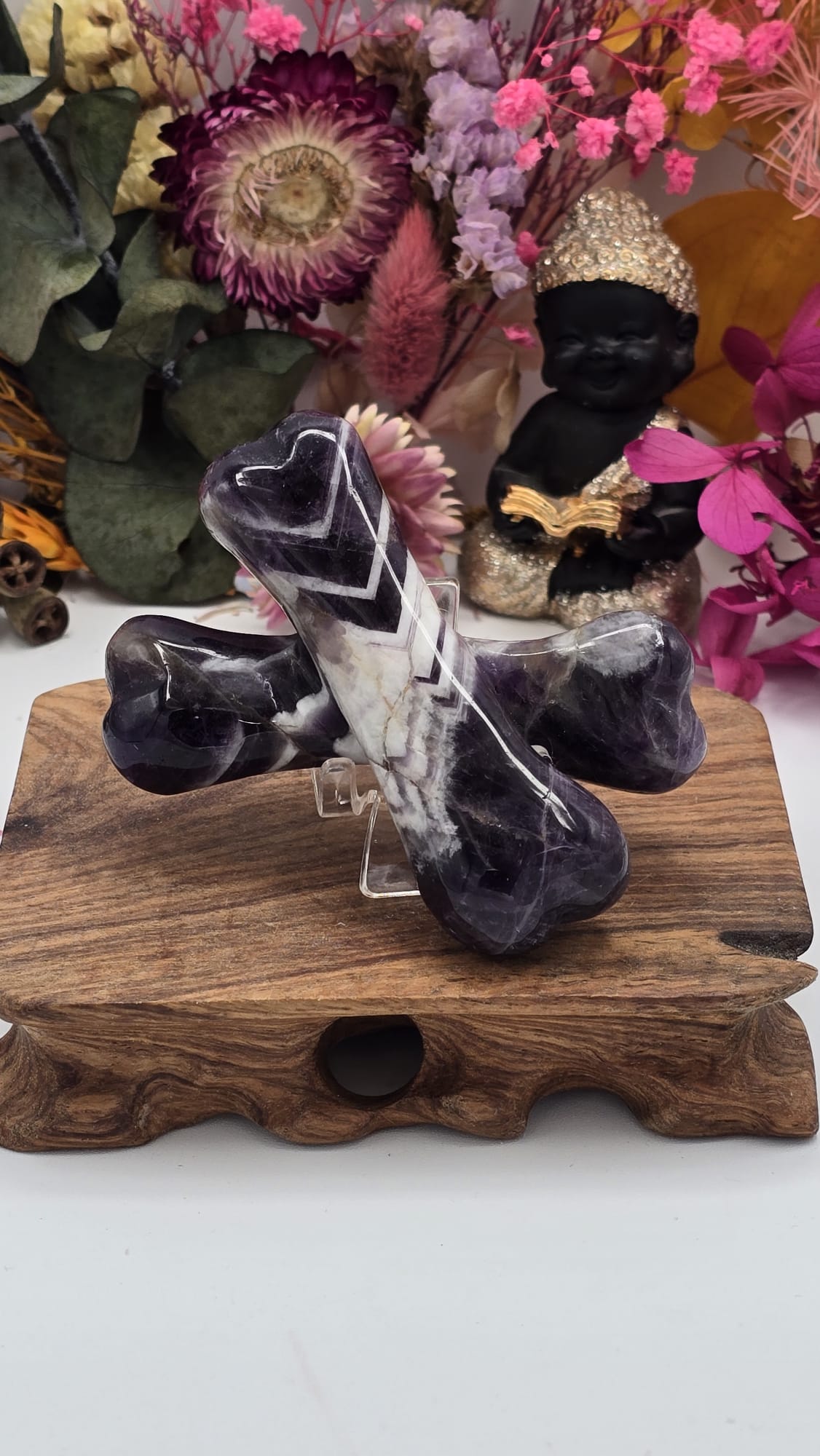 Chevron Amethyst Bones